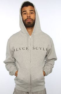 BLVCK SCVLE The Gradient Logotype Zip Hoody in Heather Grey