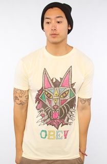 Obey The Coyote Ripper Thrift Tee in Vanilla