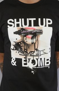 Dissizit The Shut Up Tee in Black Concrete