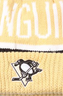 47 Brand Hats The Pittsburgh Penguins Calgary Pom Beanie in Gold Black