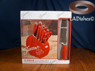 Fiesta® Fiestaware 11 Piece Scarlet Cutlery Set