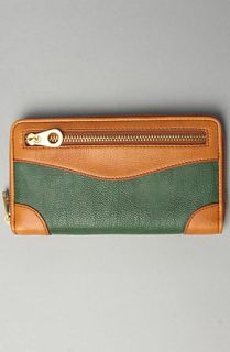 co lab The Two Tone Zip Around Wallet in Green