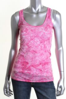 Famous Catalog NEW Pink Tie Dye Crackle Scoop Neck Sleeveless Tank Top