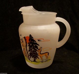  Acee Blue Eagle Frosted Pitcher Knox Oil Promo Oklahoma Famous Indians