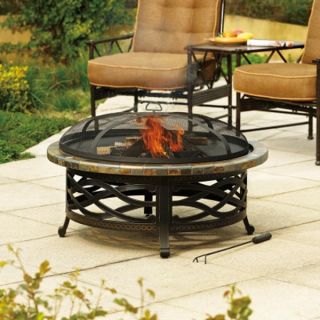  Heirloom Heating Heater Slate Deep Firepit Bowl with Dome Screen
