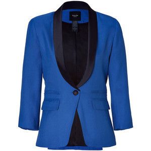   Tuxedo Jacket in Cobalt Spring Blue Black Color Block Blazer Size 12