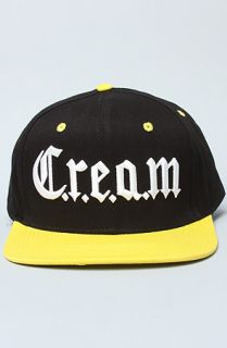 Wutang Brand Limited The CREAM Snapback Cap in Black Yellow