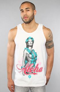 Two In The Shirt) The Aloha Tank in White Pink Teal