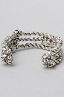 CHRISHABANA The My Enemy Rope Burn Cuff in Oxidized Rhodium