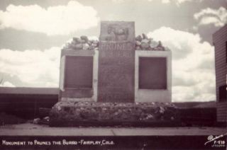 prunes the burro monument fairplay co real photo