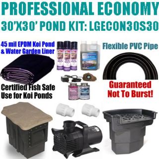 Professional 30 x 30 Economy Pond Kit LGECON30S30
