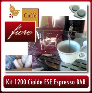 1200 Cialde ESE Caffe Fiore Miscela Espresso Bar Kit Accessori in Box
