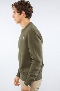 Puma The Fabric Mix Crew Sweatshirt in Olive