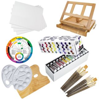 part usa kit art 48 esl custom 48 color artist painting kit with easel