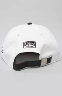 Crooks and Castles The New Chain Throwback Cap in White Black Ostrich