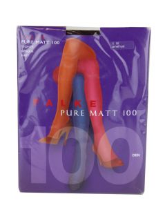 Falke Womens Pure Matt 100 Amethyst Opaque Sandal Toe Tights ml $59