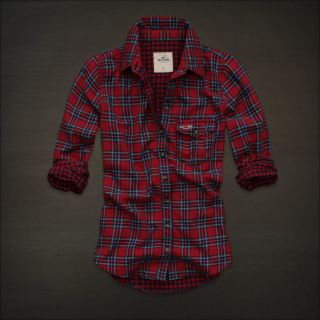  Red Turquoise Blue Plaid Button Down Shirt Top Fallbrook M $49