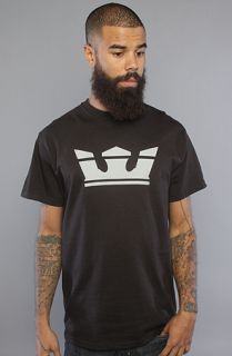 SUPRA The Crown Tee in Black Silver Concrete