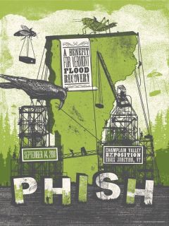 Phish Essex Junction Helton Benefit Poster Vermont Print