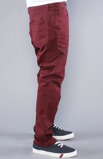 RVCA The Stay RVCA Pants in Burgundy Concrete