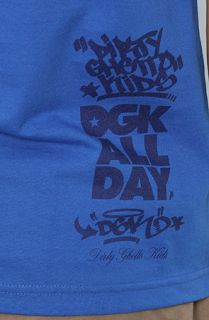 DGK The G Tee in Royal Concrete Culture