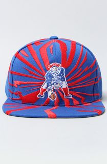 The New England Patriots Earthquake Snapback Cap in Blue & Red