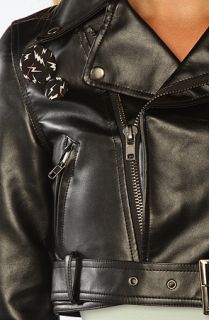 BOTB by Hellz Bellz The Straight To Hellz Cropped Motorcycle Jacket in