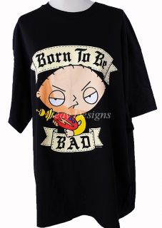 family guy stewie tshirt born to be bad size adult xx large new