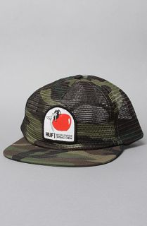 HUF The Eden Snapback Cap in Woodland Camo