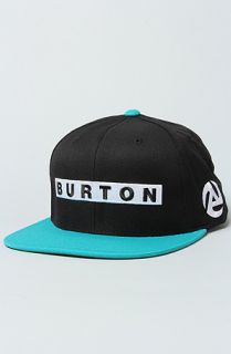 Burton The Barred Snapback Cap in True Black