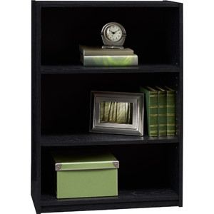  Shelf Bookcase Multiple Finishes Black Espresso or White