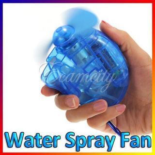 Blue Mini Portable Water Spray Cooling Cool Fan Mist Sport Beach Camp