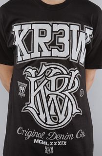 KR3W The Champ Regular Tee in Black Concrete