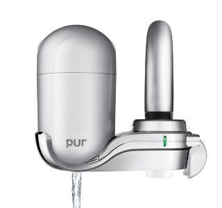New PUR Water Filtration System Faucet Mount Silver 1 Filter