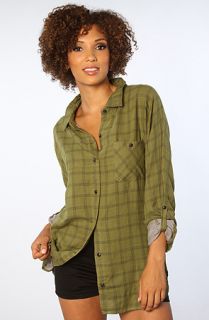 Burton The Archibald Dolman Plaid Top in Weeds