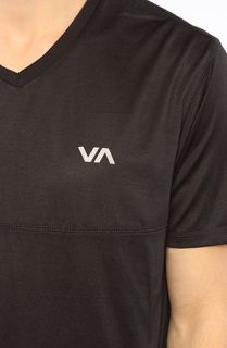 RVCA The Arid VNeck Tee in Black Concrete