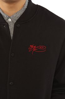 Crooks and Castles The Ssur Omerta Baseball Jacket in Black