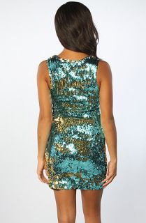  magic glamour 2 tone sequin dress in turquoise gold sale $ 52 95 $ 125