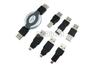 6in1 USB Travel Kit Cable IEEE 1394 to Firewire IEEE 6 Adapters New