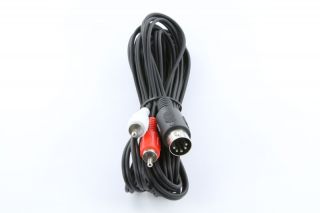 Foot 5 Pin DIN Male 2 RCA Male Cable Connector Adapter