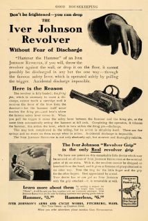  Iver Johnson Revolver Arms Fitchburg Gun Hammer   ORIGINAL ADVERTISING