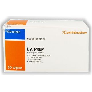 Smith and Nephew IV Prep Antiseptic Wipes 1 Box of 50 59421200