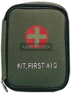 military zipper first aid kit item 8328 red cross symbol printed on