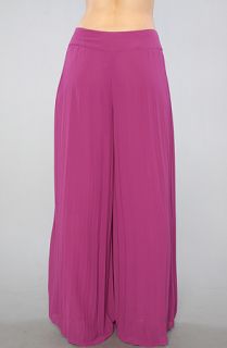 aryn K The Pleated Sheer Wideleg Pant in Orchid