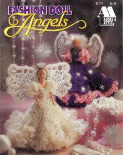Annies Crochet Patterns FASHION DOLL ANGELS 5 Gowns for Barbie Friends