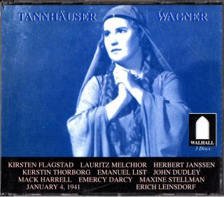   Tannhauser 3 CD Leinsdorf MET 1941 Flagstad Melchior Janssen WALHALL