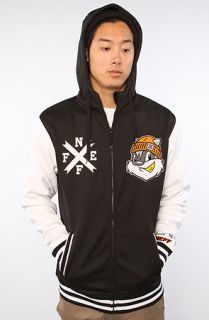 NEFF The Frosh Zip Up Hoody in Black White