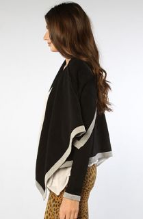 LA Boutique The Ariana Cardigan in Black Gray