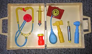 Vintage 1977 Fisher Price Doctor Nurse Medical Kit with Case