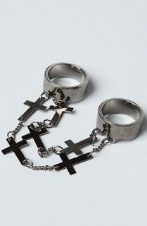 Accessories Boutique The Dual Ring With Cross Chain